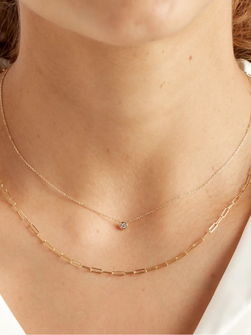 Quince 14K Gold Diamond Bezel Necklace